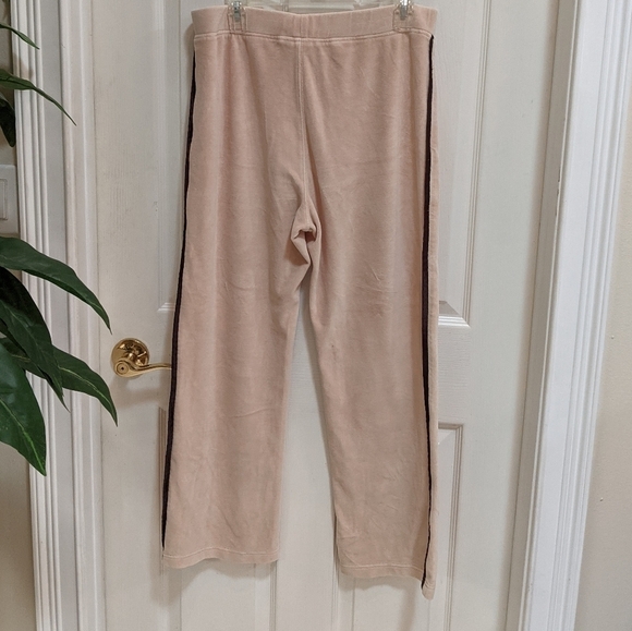 Ultra Sport Cream/Brown Velour Athletic Pants Women's Size PM - Picture 2 of 7